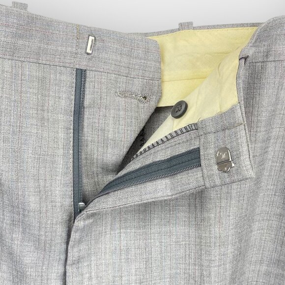 Sid Landen Merit Benchmark Men's 2-Piece Suit‎ Gray 42R Flat Front Pants 38x31 - Picture 10 of 16
